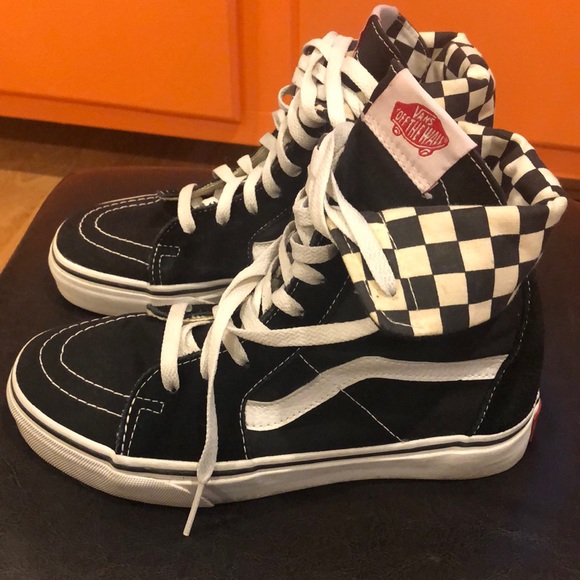 Women’s sk8 high vans black size 7 - Picture 3 of 6